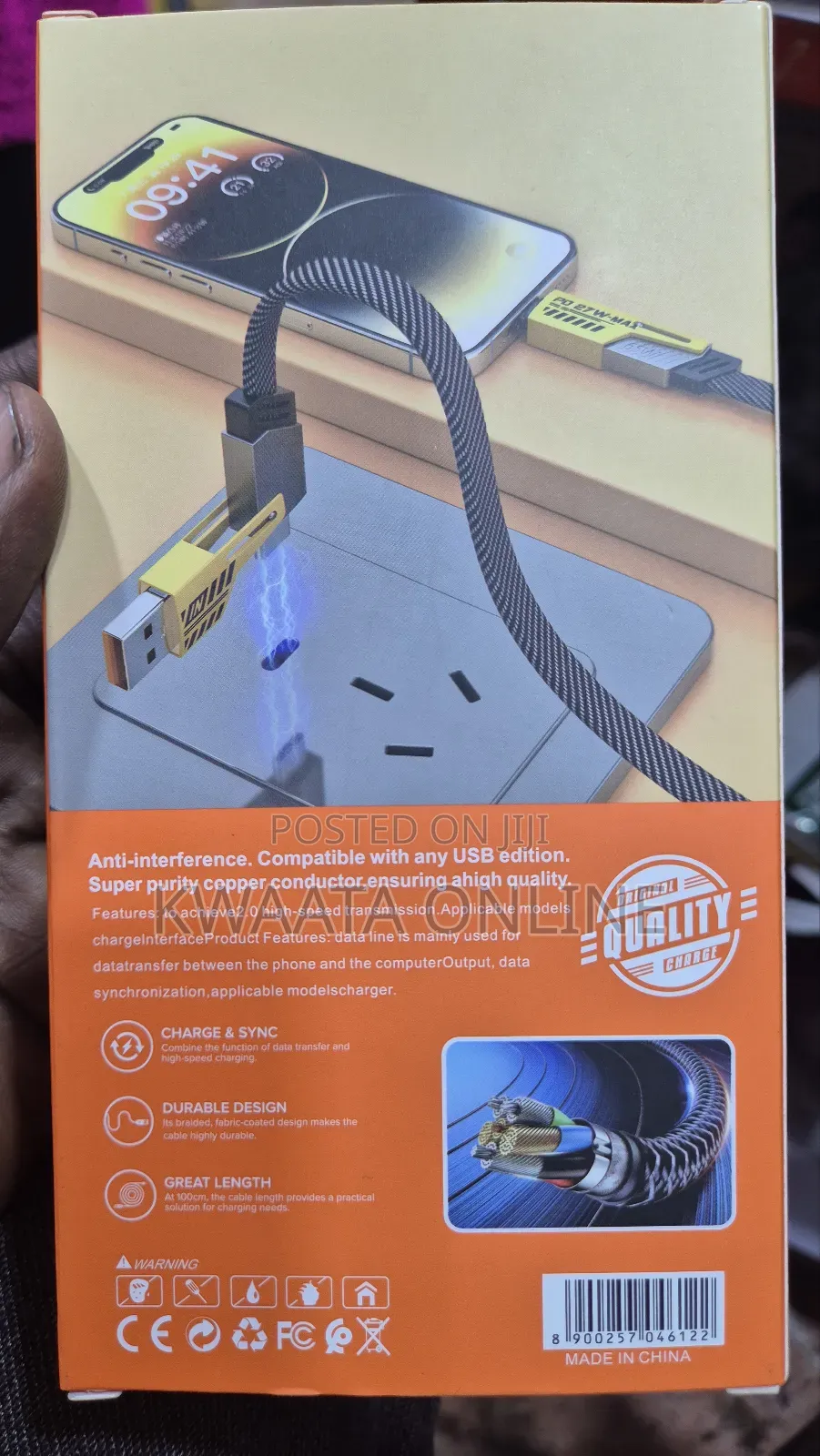 4 in 1 Unbreakable Fastest Charging Cable, Usb to Type-C, Micro-Usb