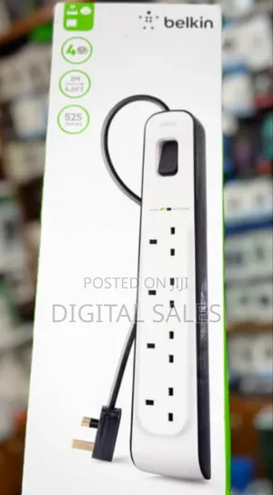 4-Outlet Surge Protection Strip With 2m Power Cord