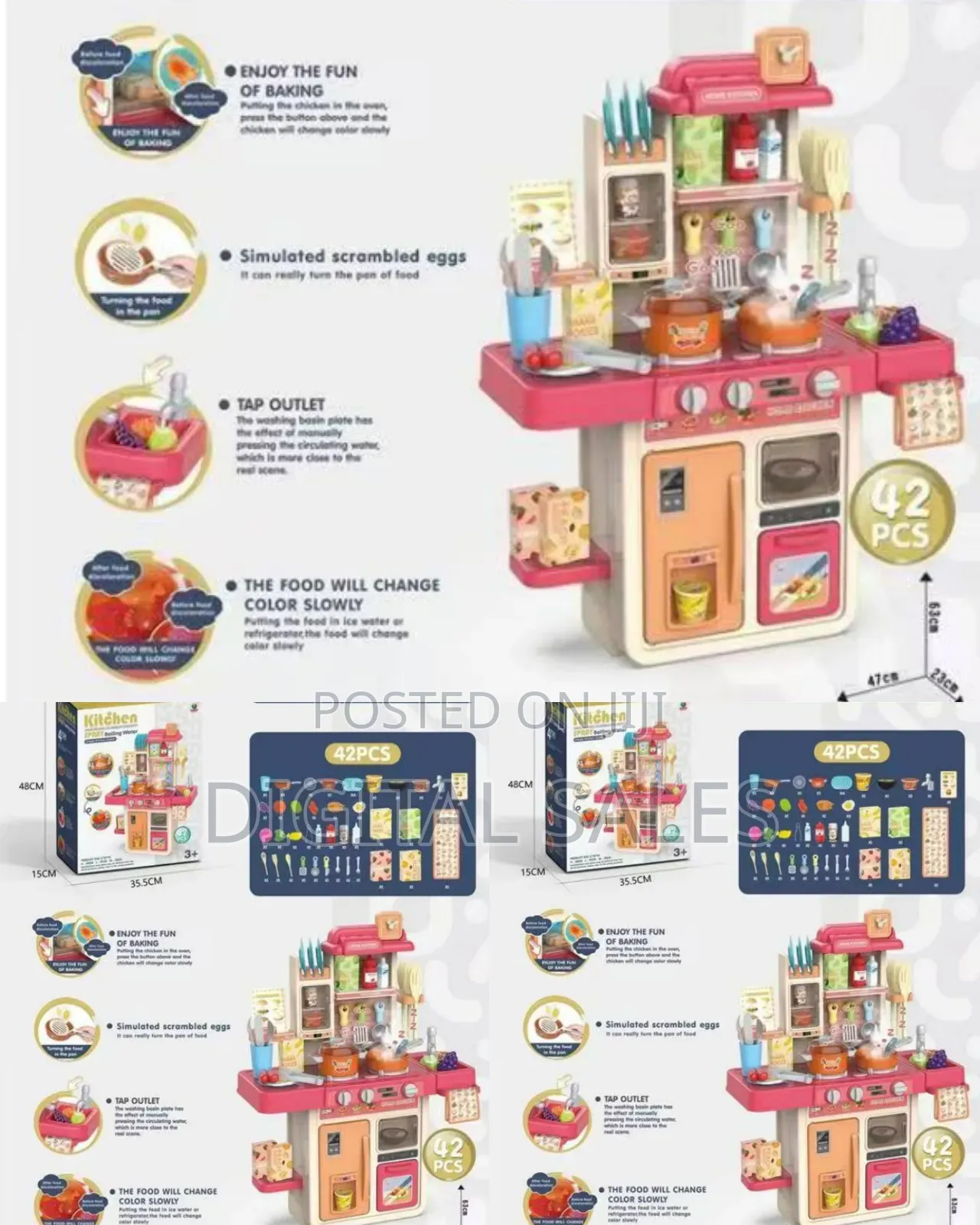 Little Chef Kids Kitchen Play Toy Set
