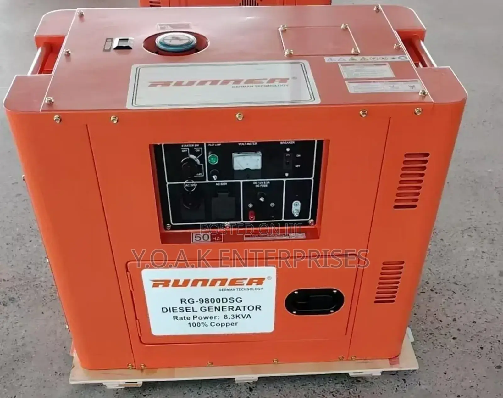 Diesel Generator Rate Power 8.5kva 100% Copper