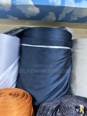 Blackout/Curtain/Navy Blue and White