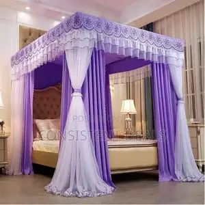 4 Stand Mosquito Net With Curtains