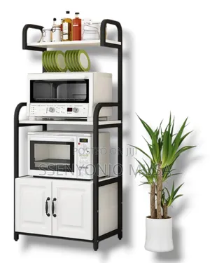 Kitchen Rack - 3-tier Storage Shelf For Cookware, Utensils