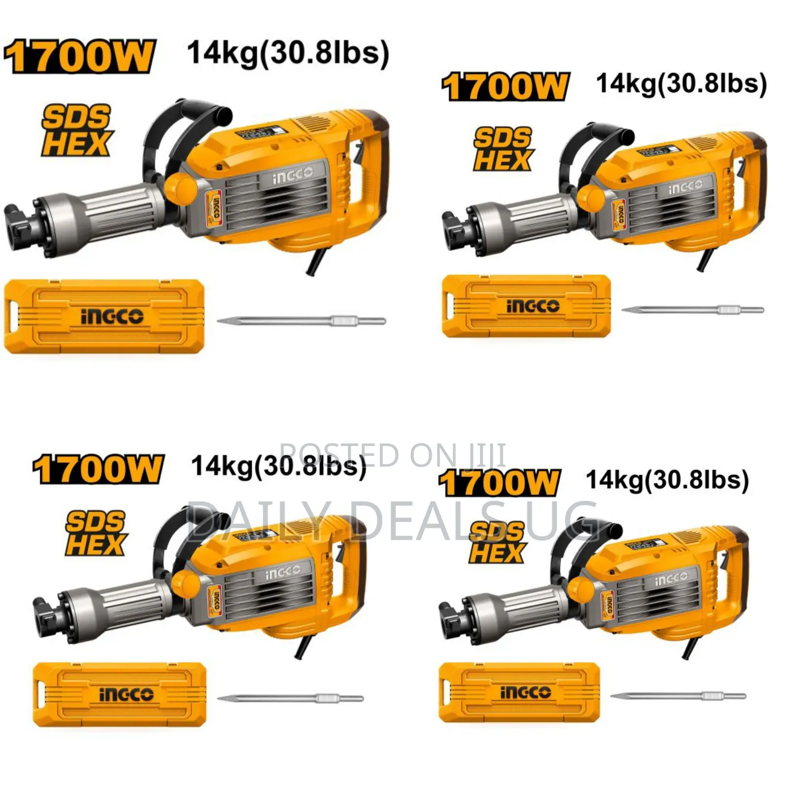 Ingco Pdb170068 -Demolition Breaker -Orange