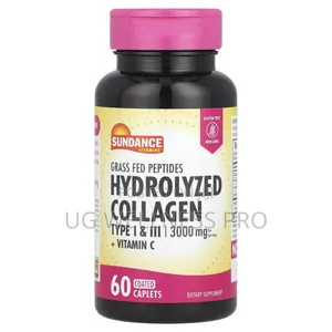 Sundance Vitamins, Hydrolyzed Collagen Type I Iii + Vitamin C, 60 Tb