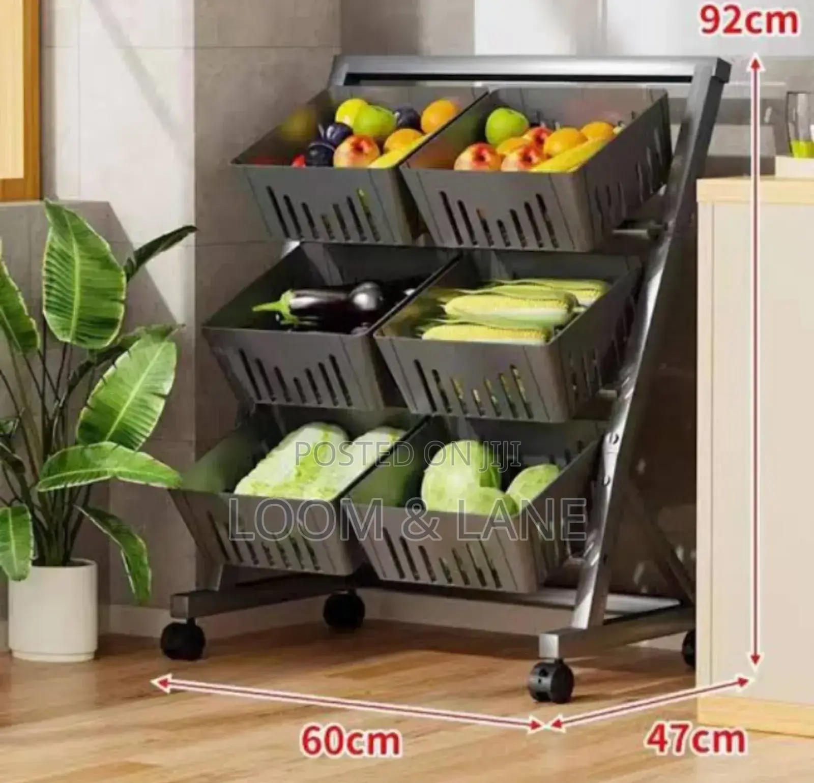 3 Tier Kitchen Storage Trolley or Vegetable Rack