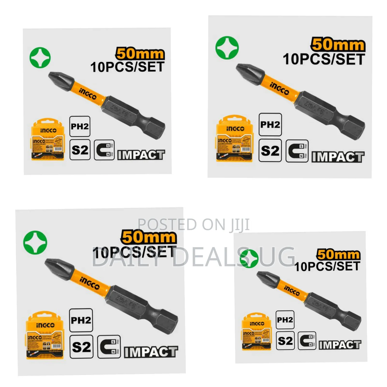 Ingco Sdbim11ph223 -Impact Screwdriver Bits -Orange