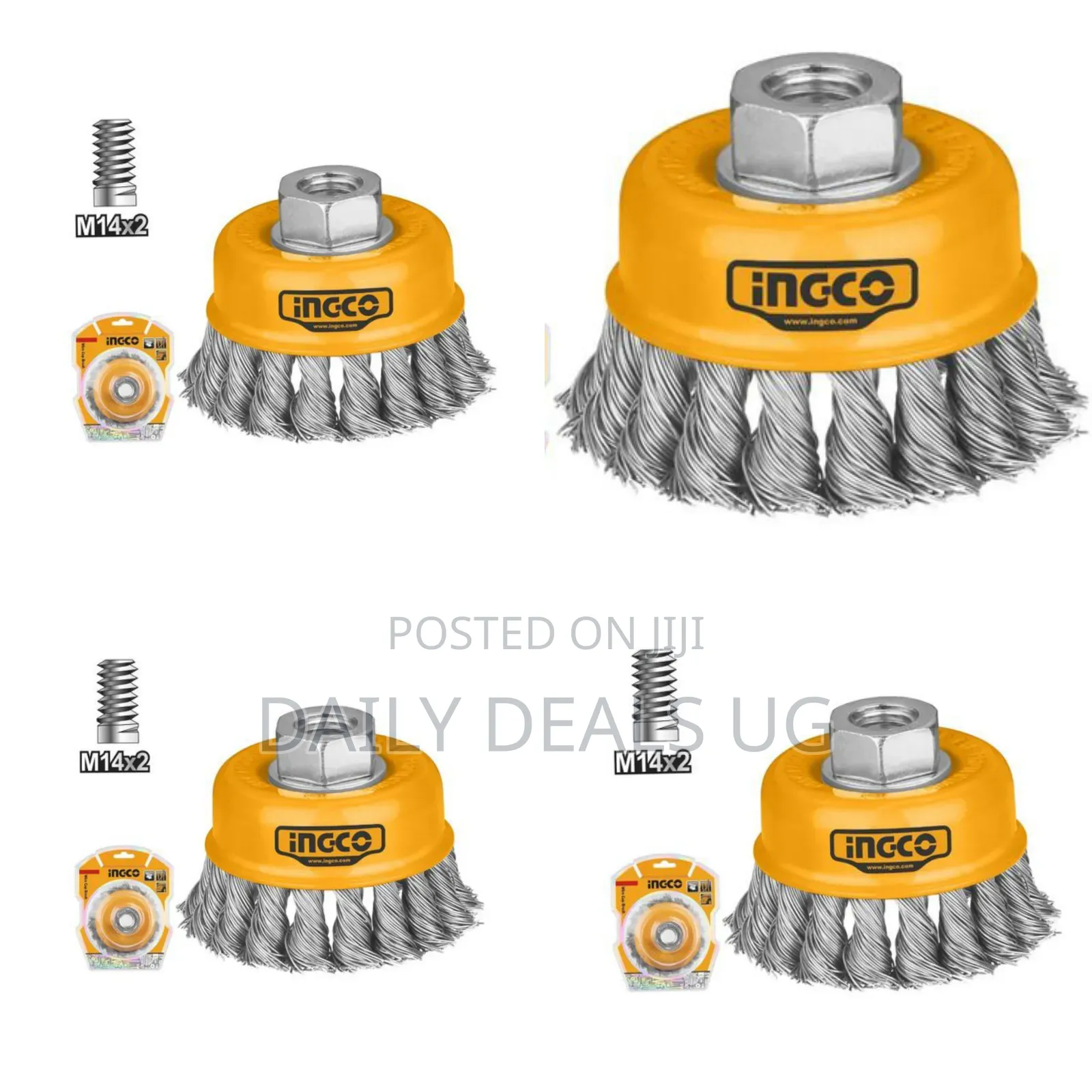 Ingco Wb20751 -Wire Cup Brush -Orange