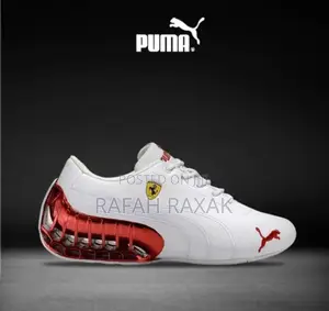 Original Classic Ferrari Super Gt Motorsport White/Red Sneakers