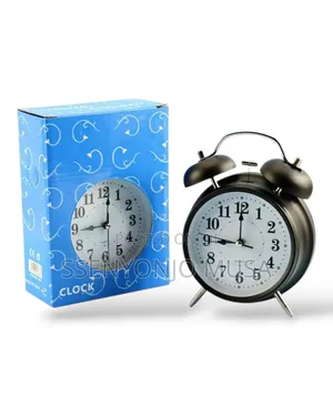 Vintage Twin Bell Alarm Clock –Battery Operated Mini Analog Round Dial