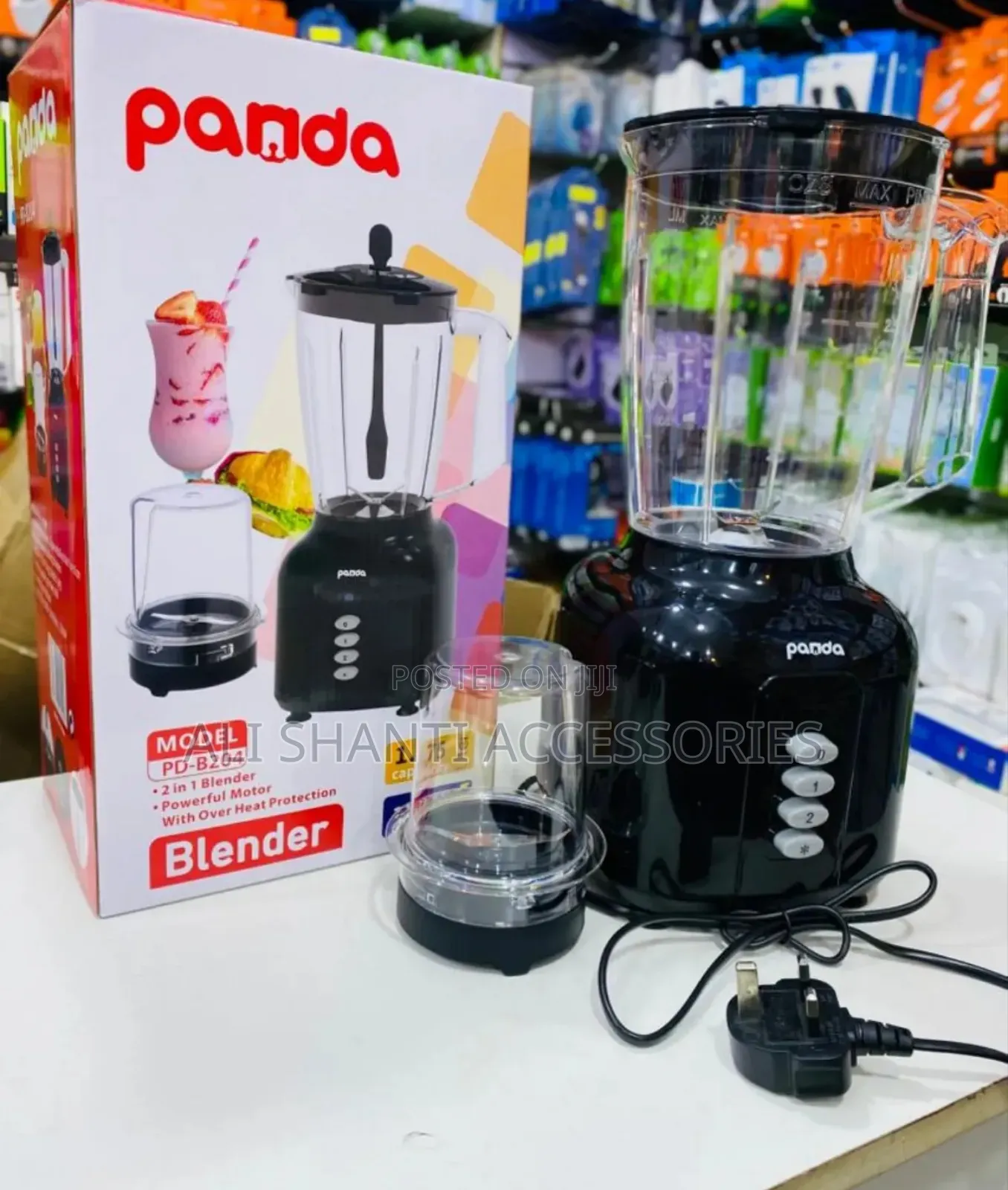 2 in 1 Electric Panda Blender,1.7l Electric Blender