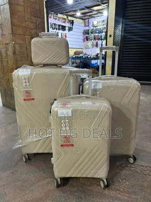 4 In 1 Pcs Rubber Travel Suitcases Waterproof (Xl, Small,Medium, Large