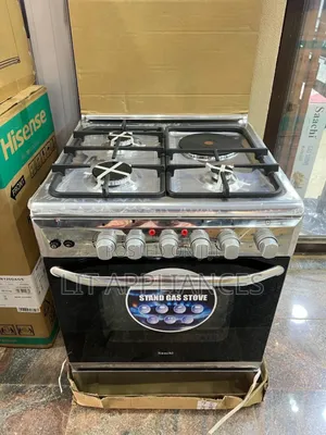 Saachi 60*60, 3+1,Stainless Steel Cooker, Electric Oven and Timer.