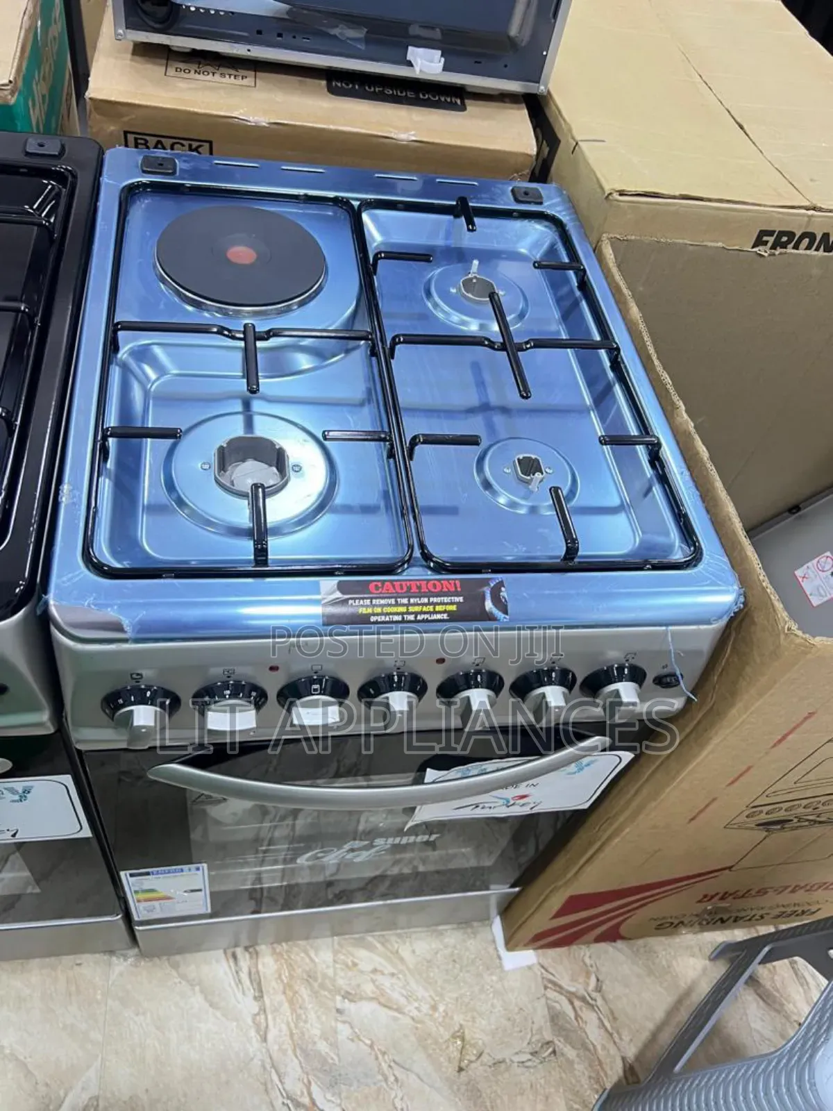 Superchef Cooker 50*60, Stainless Steel,Timer Temperature and Ignition