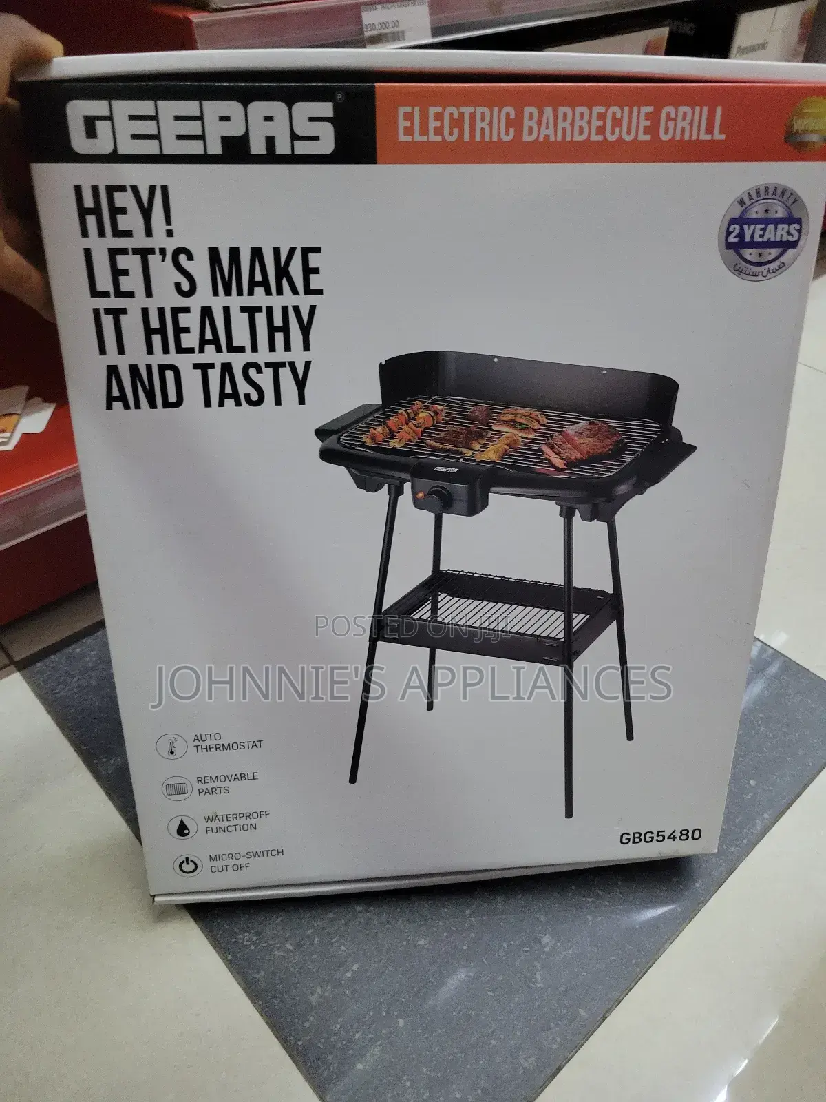 Geepas Electric Varbecue Grill Auto Thermostat
