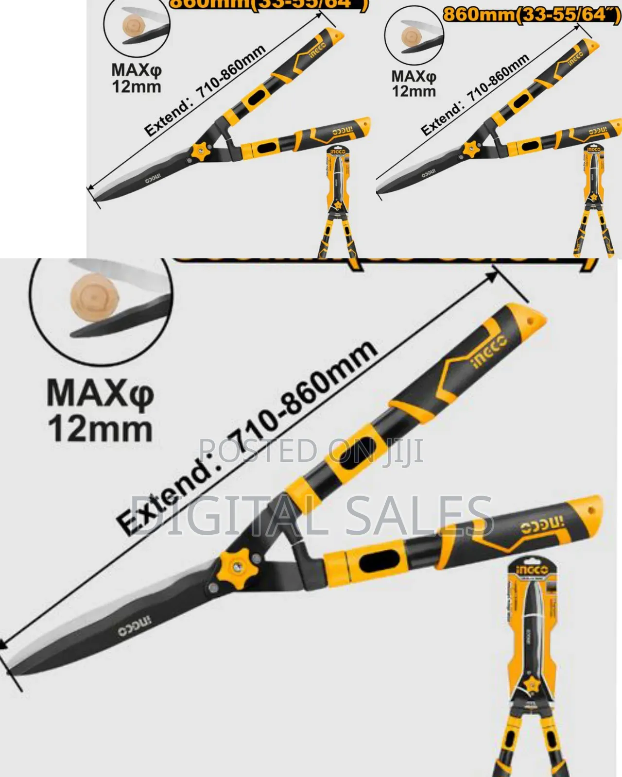 Ingco Hhs6306 - Hedge Shear - Orange