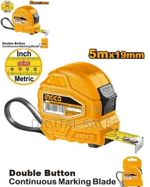 Ingco Hsmt26825 - Steel Measuring Tape - Orange