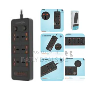 Porodo Blue Universal 6 Ac Power Socket 3000w