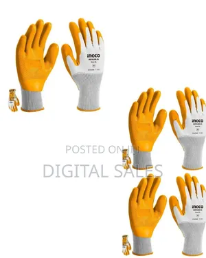 Ingco Hgvl08-Xl - Latex Gloves - Orange