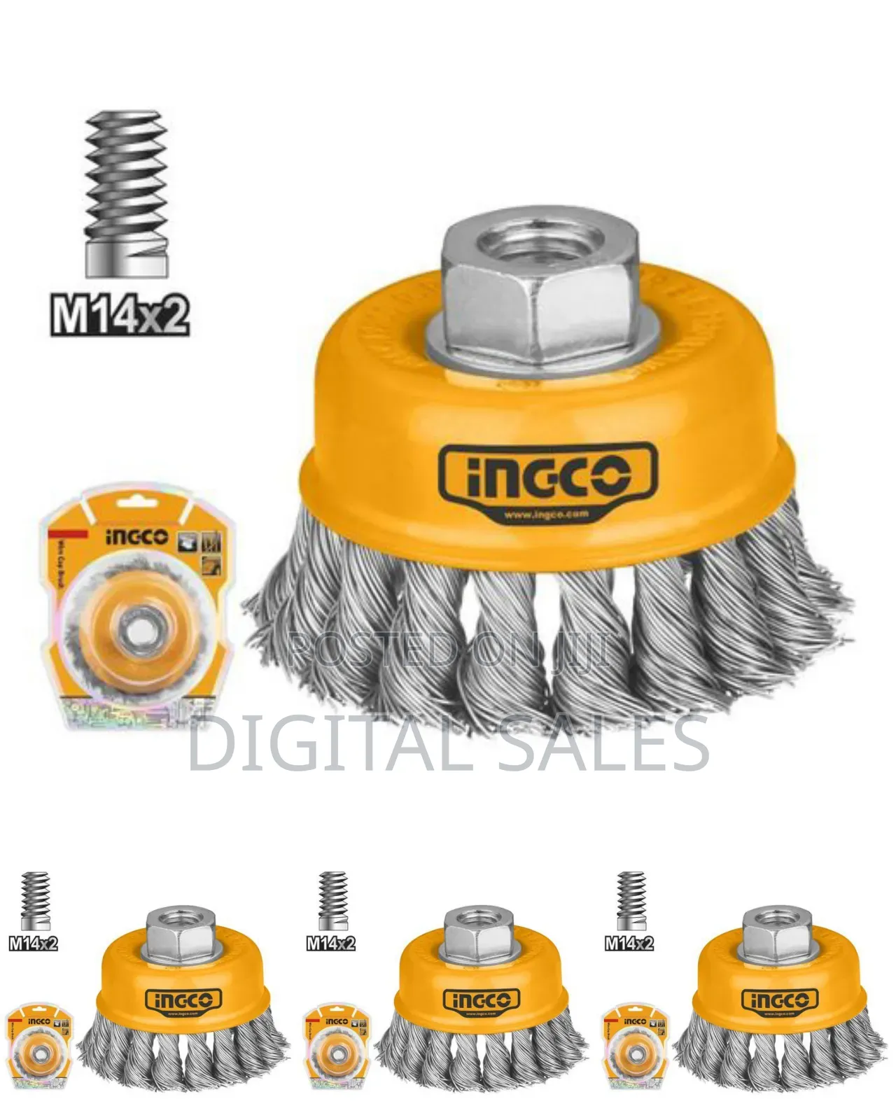 Ingco Wb20751 - Wire Cup Brush - Orange