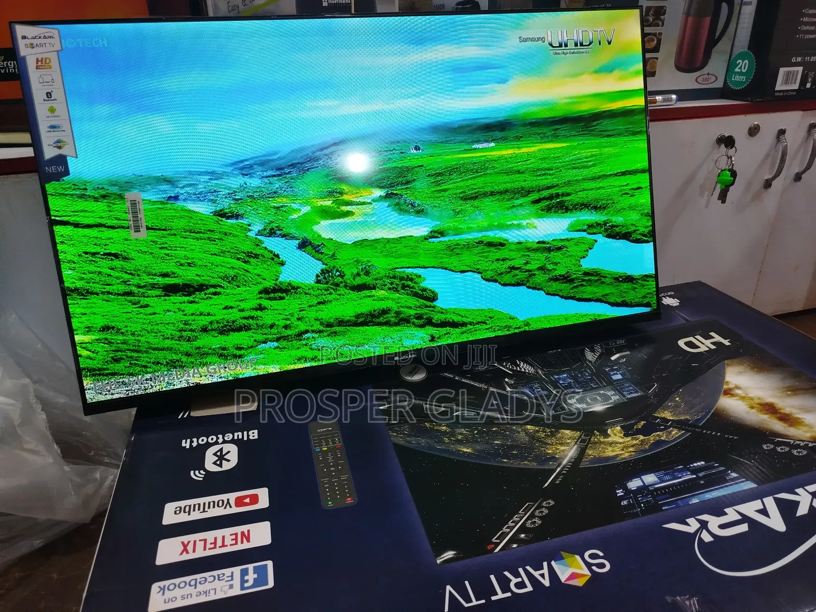 43 Black Ark Smart Android Digital Flat Screen Flameless