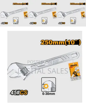 Ingco Hadw131102 - Adjustable Wrench - Orange