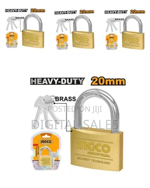 Ingco Dbpl0202 - Heavy Duty Brass Block Padlock - Orange