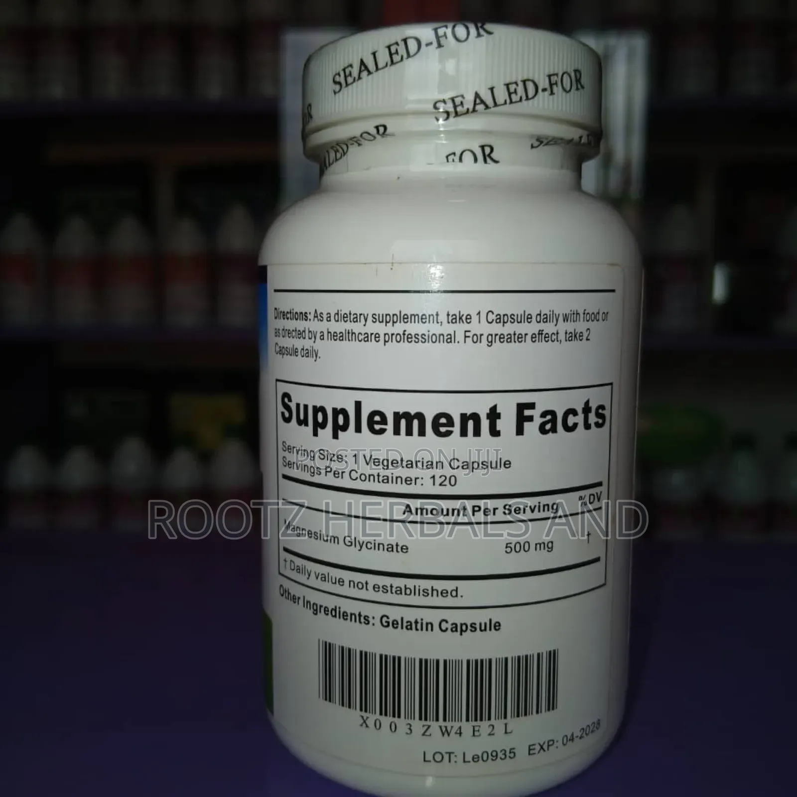 Magnesium Glycinate 120 Capsules