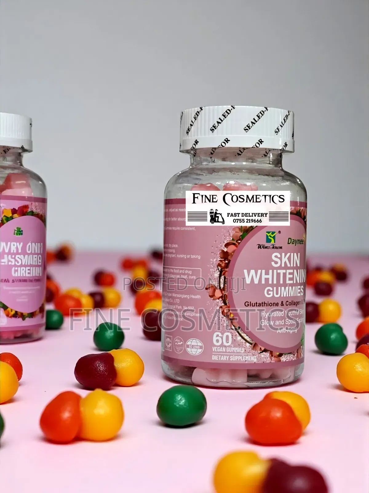 Skin Whitening Glowing Gummies With Glutathione, Collagen and Biotin