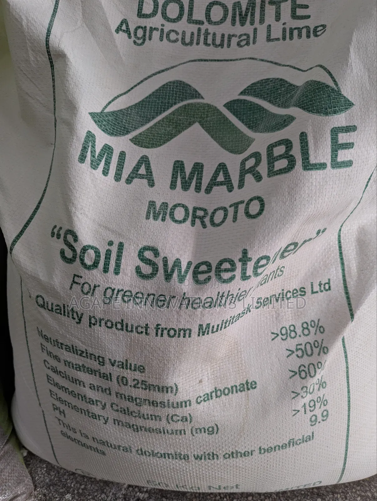 Agric Lime (Dolomitic Lime) 50kg Bag