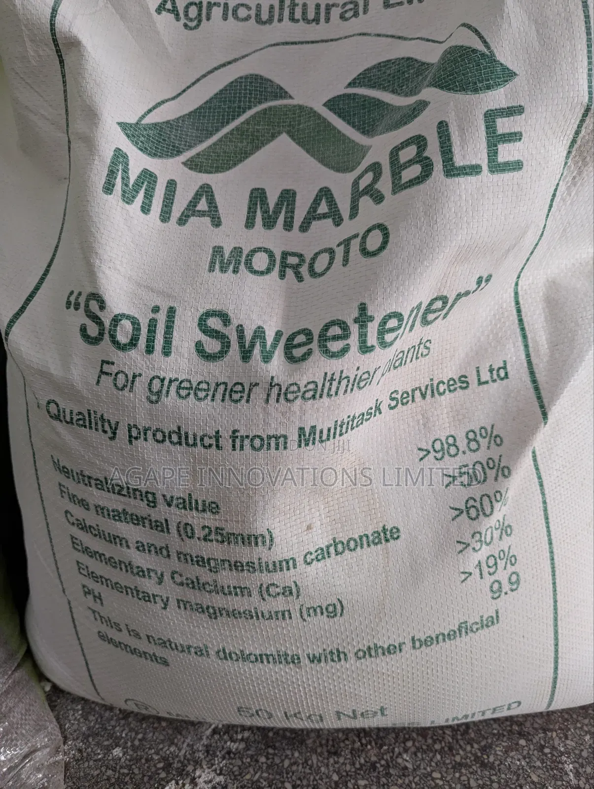 Agric Lime (Dolomitic Lime) 50kg Bag