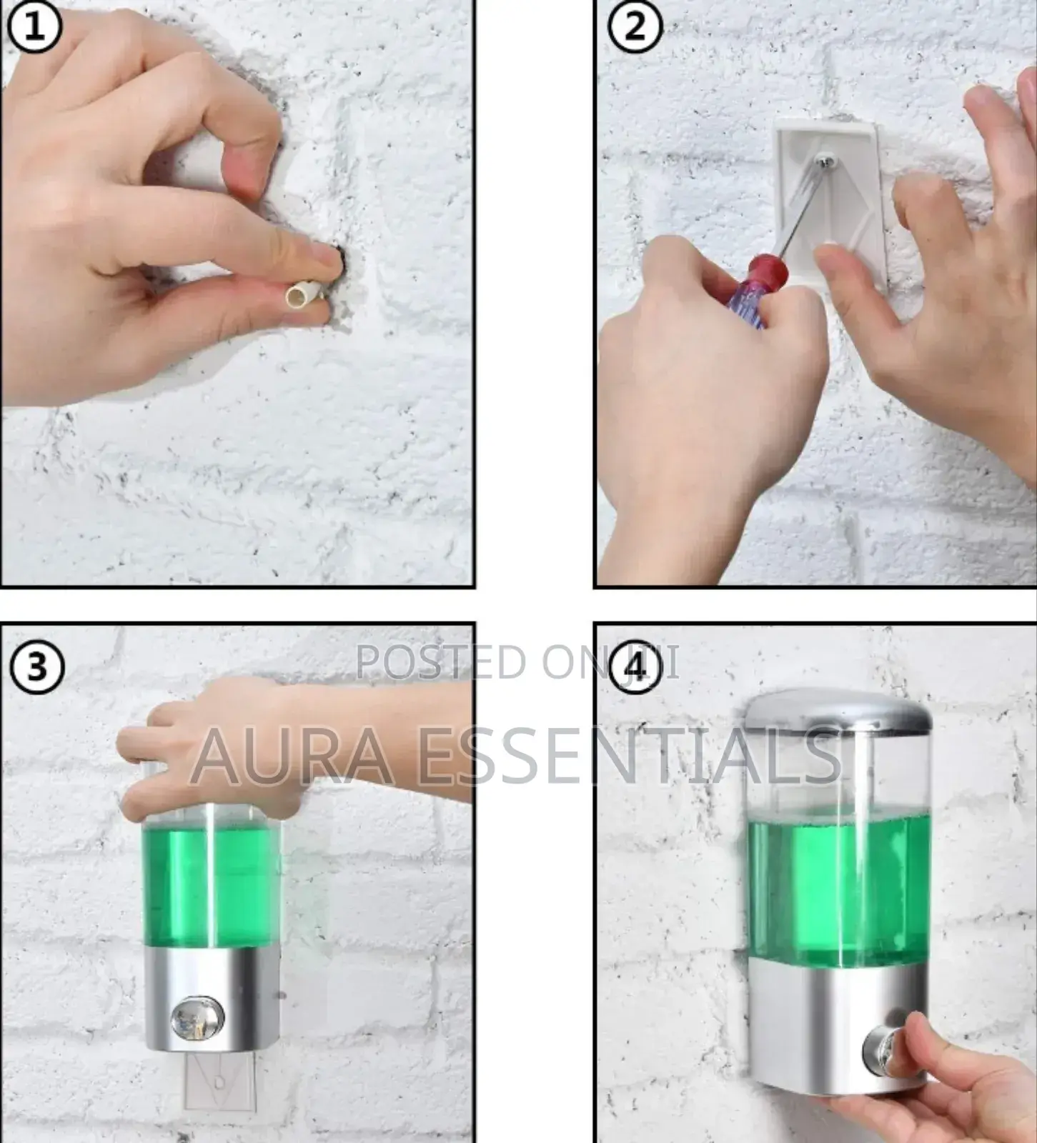 Unique Manual Wall Mounted Liquid Soap and Lotion Dispenser