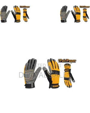 Ingco Hgmg01-Xl - Mechanic Gloves - Orange#