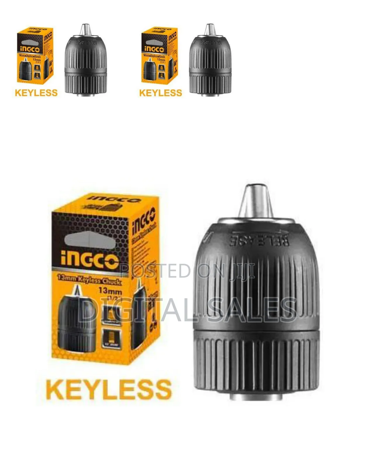 Ingco Kcl1301 - 13mm Keyless Chuck - Orange#