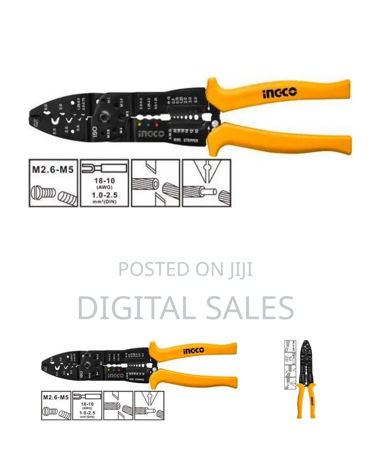 Ingco Hwsp101 - Wire Stripper - Orange##5