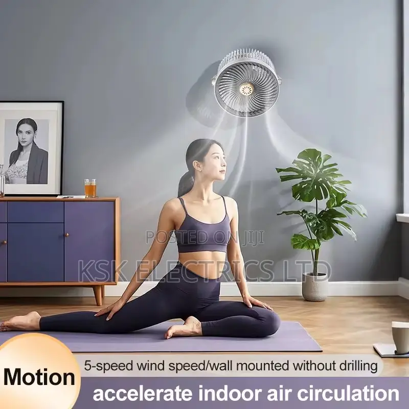5 - Speed Wall - Mounted/Desktop Fan With 720°