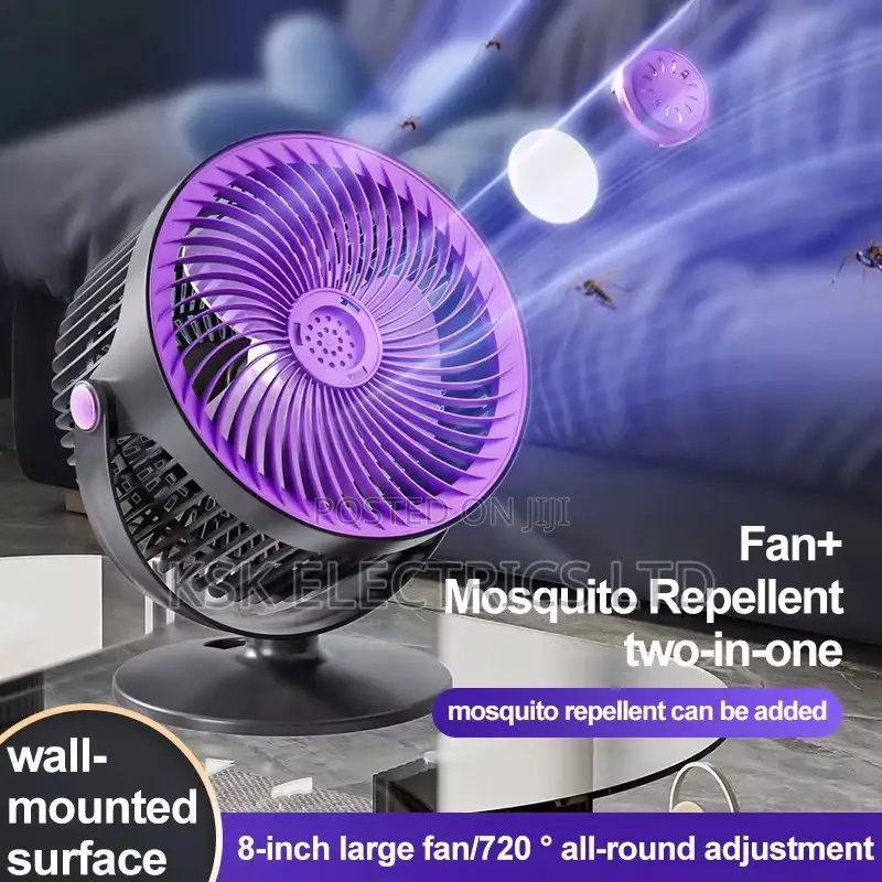 5 - Speed Wall - Mounted/Desktop Fan With 720°