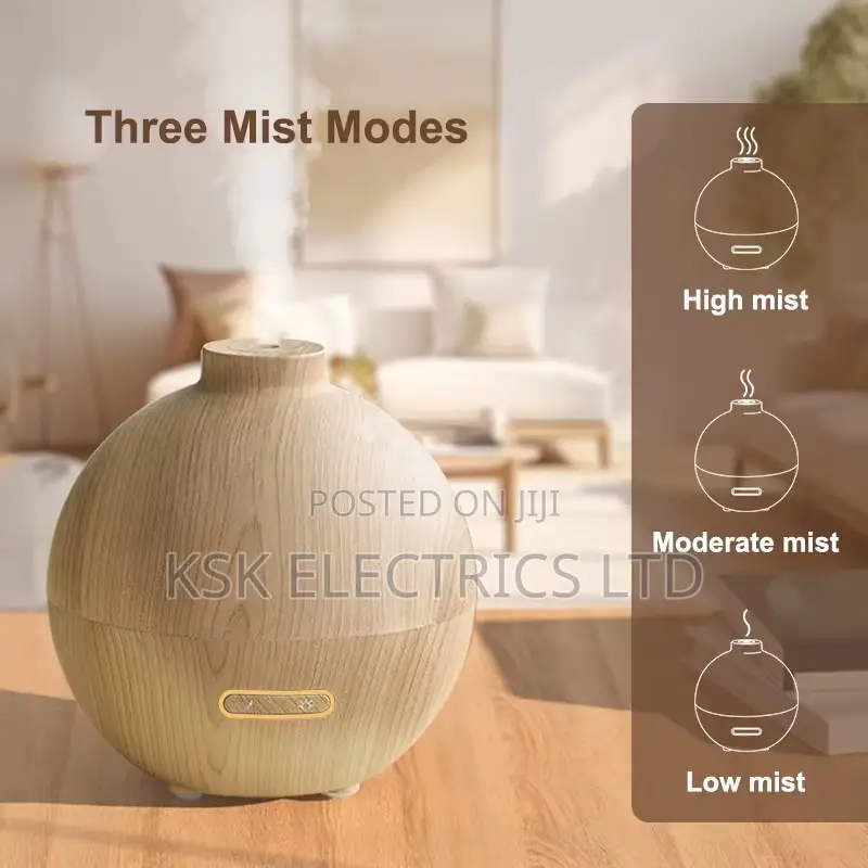 Electric Air Humidifiers Wood Grain Diffuser for Bedroom