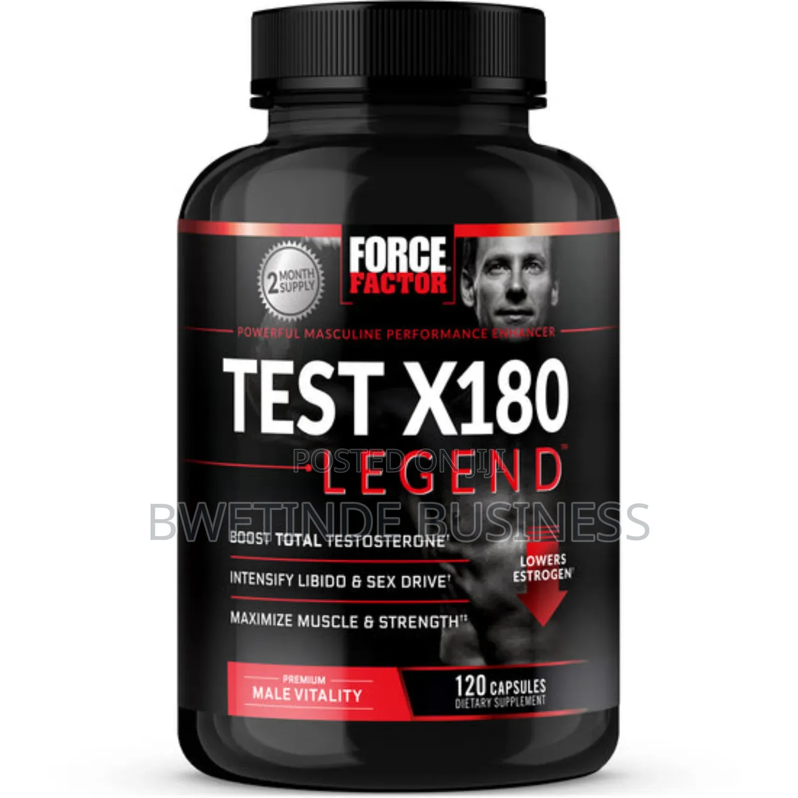 Force Factor Test X180 Legend Testosterone Booster Capsules 120