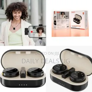 Porodo Wireless Microphone Dual Mic With Charging Case Receiver