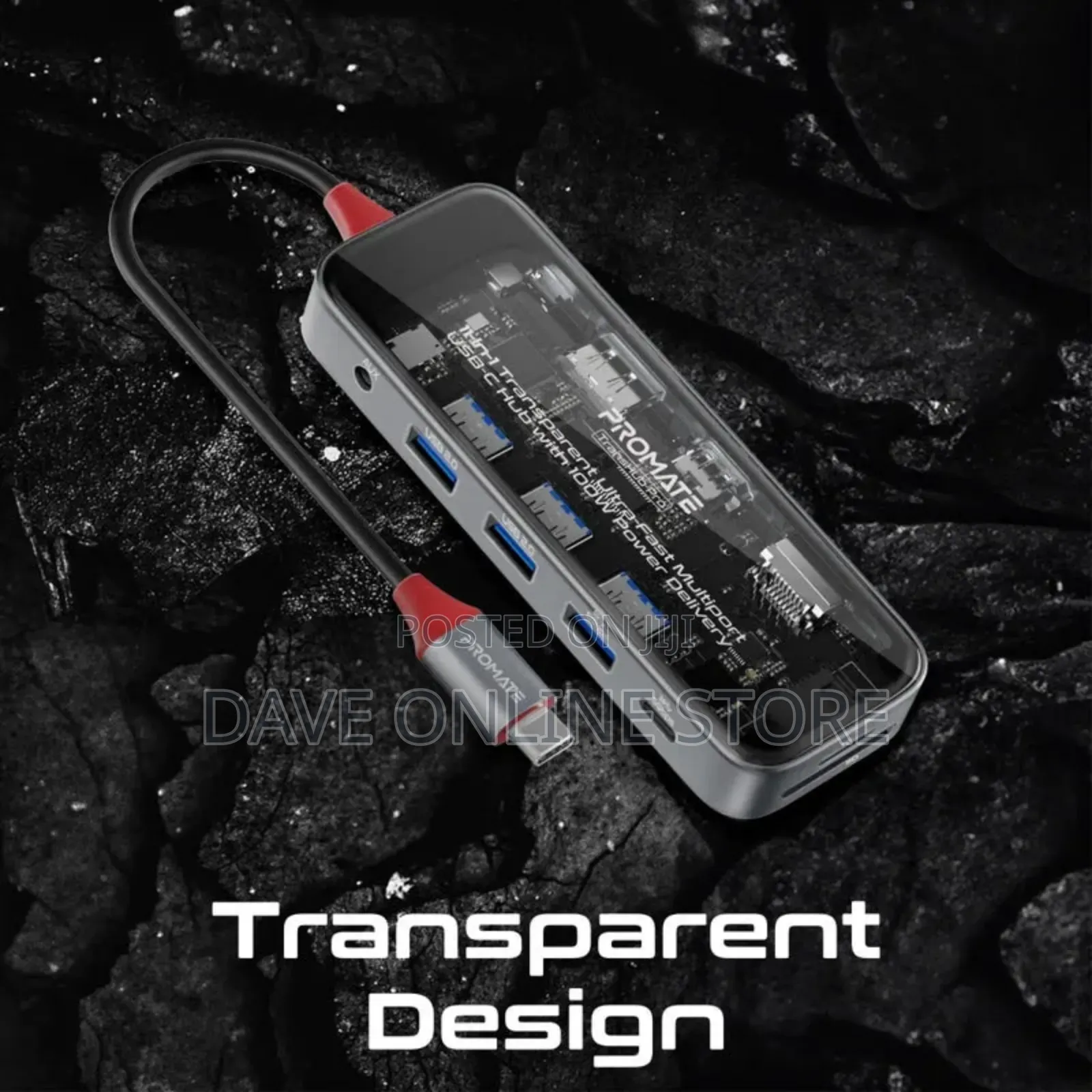 Promate 11 In 1 Multiport Usb-c Hub 100w Power Display-