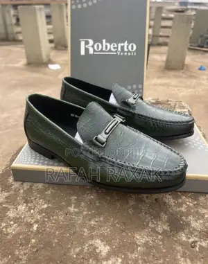 Original Green Snake Skin Leather Italian Loafers