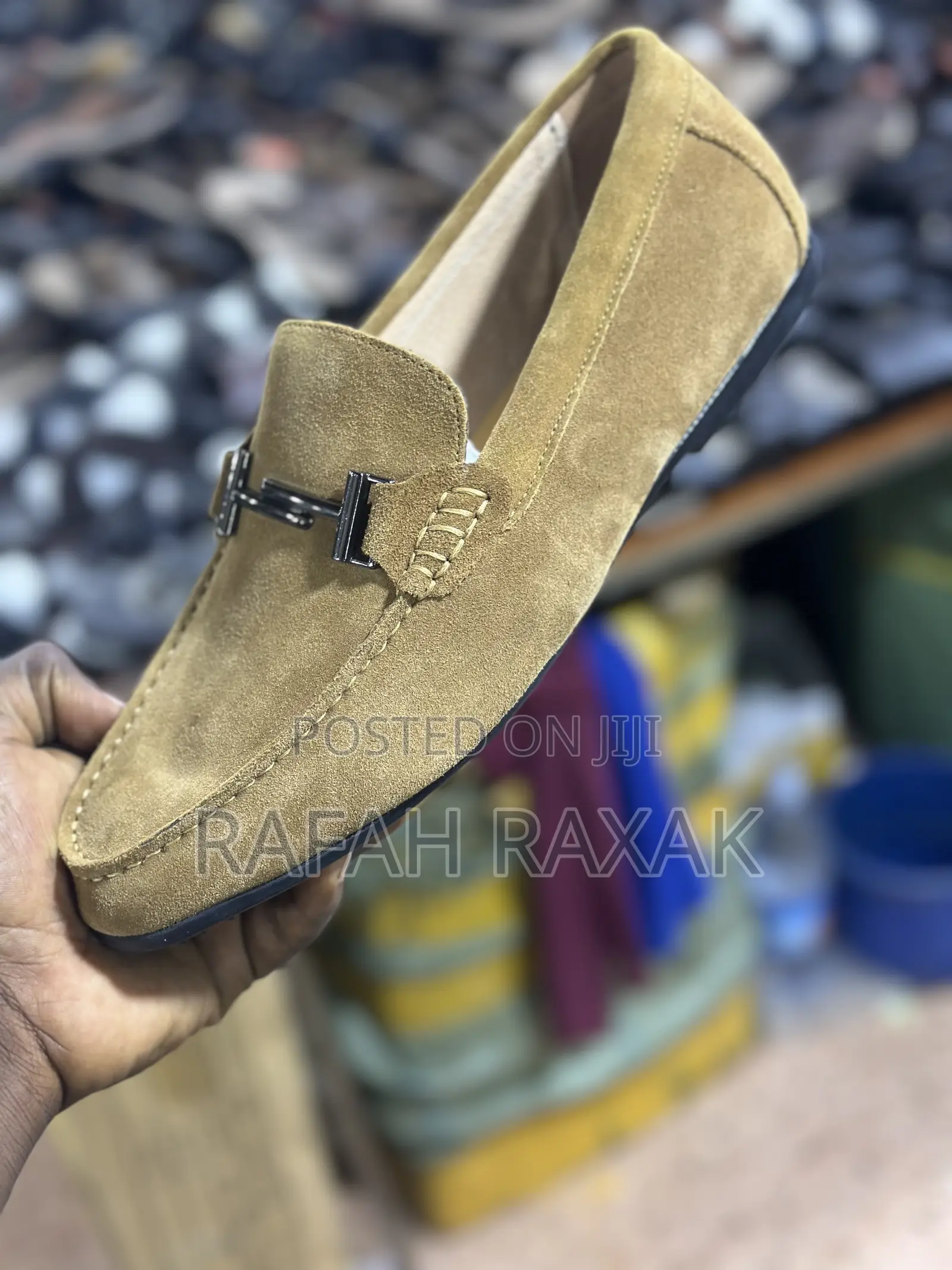Original Light Brown Suede Clarks Flat Sole Loafer Moccasins