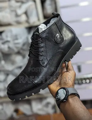 Men’S Black Louis Vuitton Formal/Gentle Rough Leather Boots