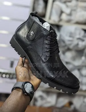 Men’S Black Louis Vuitton Formal/Gentle Rough Leather Boots