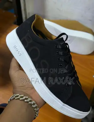 Original Black/White Suede Boss Smart Casual Low Shoes