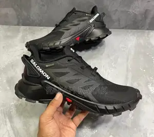 Original Triple Black Salomon Supercross 4 Trail Hiking Sneakers