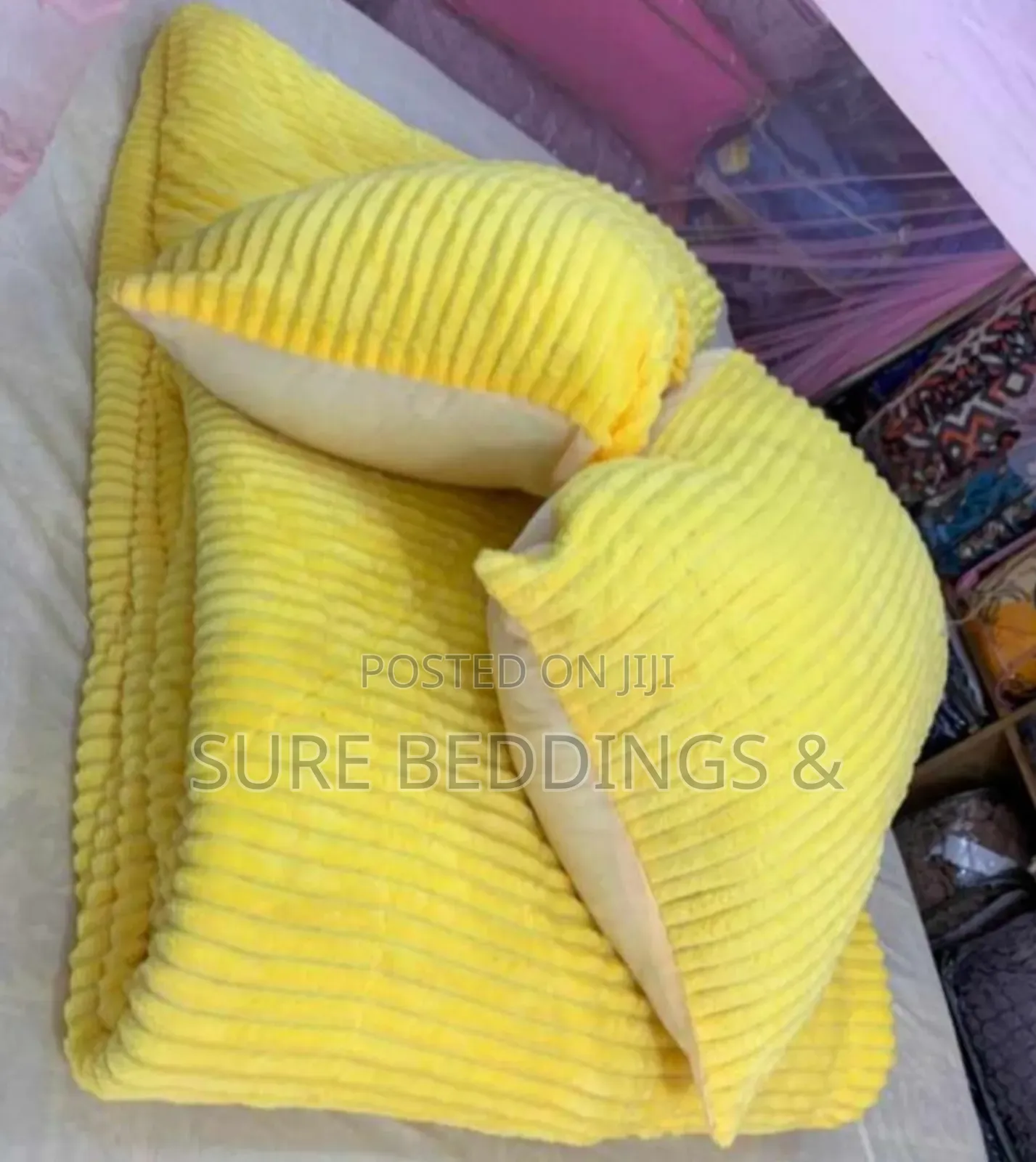 Yellow Coral Velvet Duvet