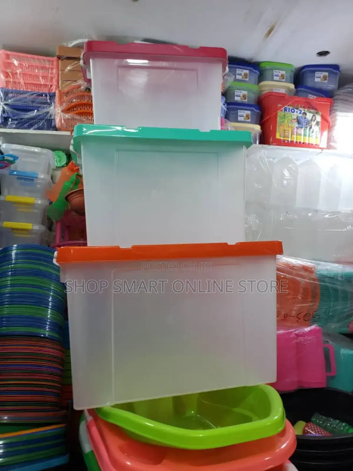Transparent Storage Boxes Storage Boxes Plastic 3pcs