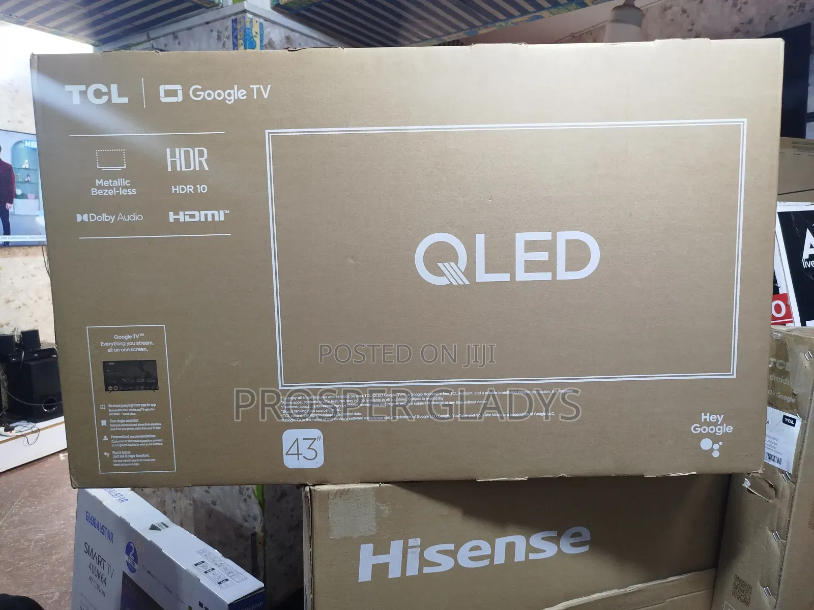 43 TCL Qled Smart Digital Android Flat Screen Flameless.